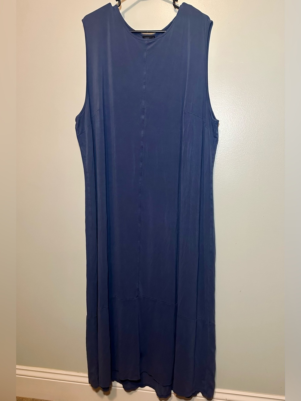J. Jill Wearever Collection 4X Navy Sleeveless Maxi Dress Soft Stretch